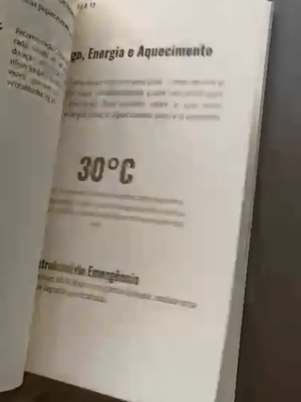 Página interna real do livro sobre energia e aquecimento
